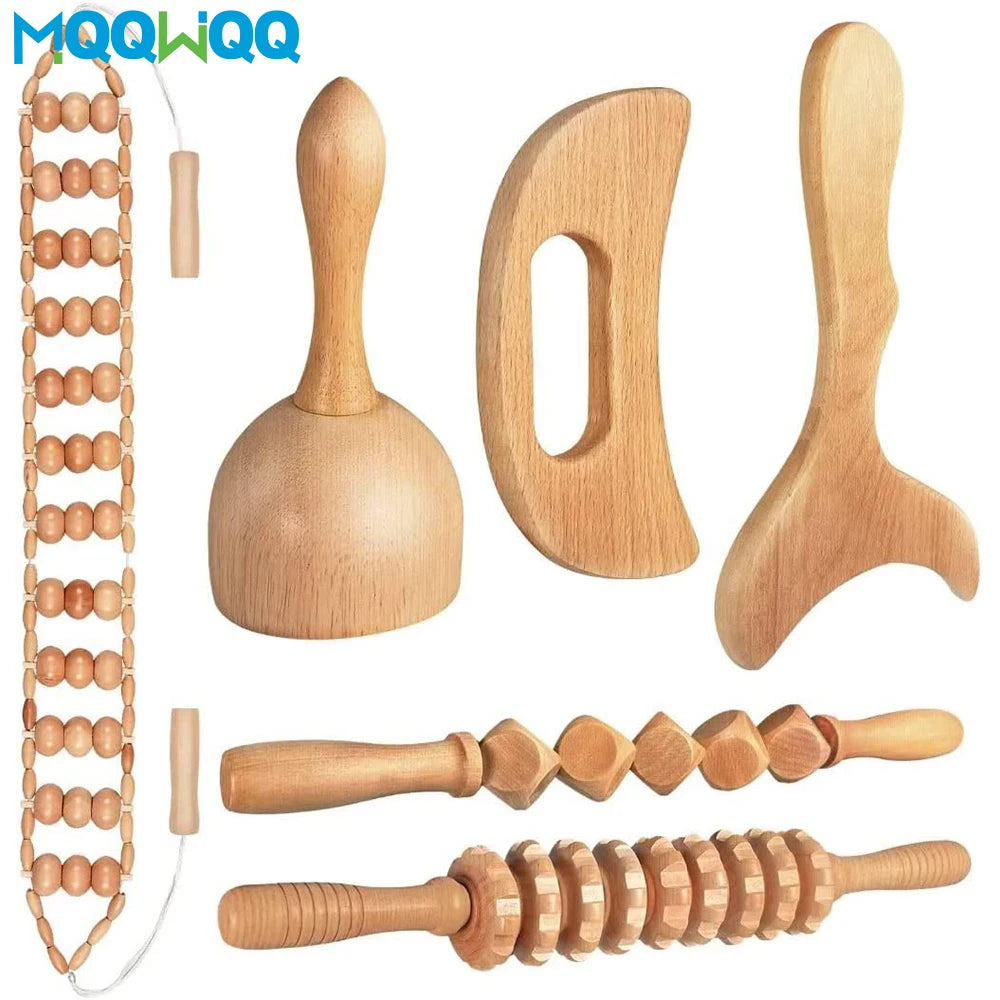 Kit De Maderoterapia Anticelulítica (7 Piezas)